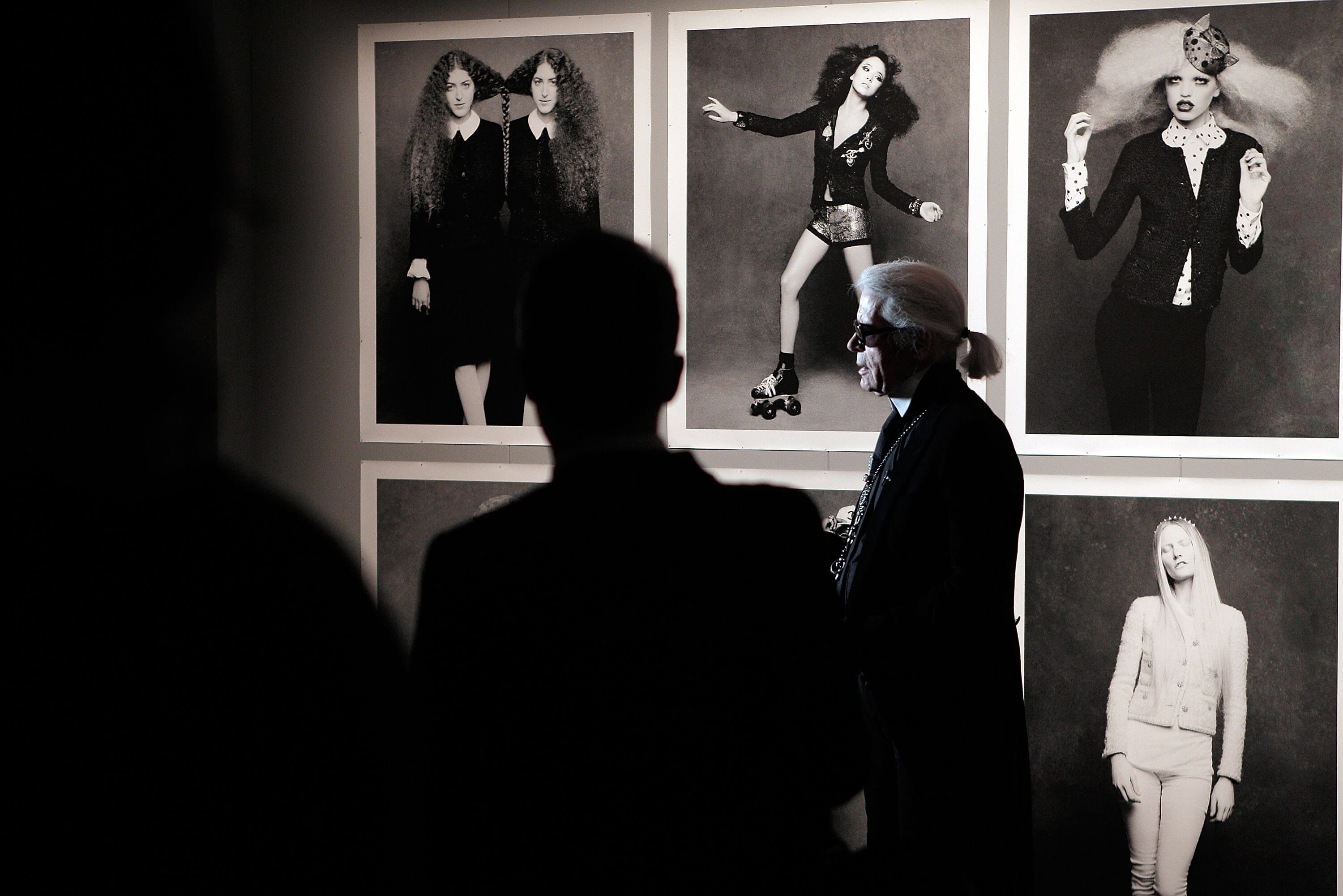 Designer Karl Lagerfeld attends The Little Black Jacket Exhibition Opening Reception at G-Bldg Minami Aoyama on March 21, 2012 in Tokyo, Japan. (Guliver Photos/ Getty Images)