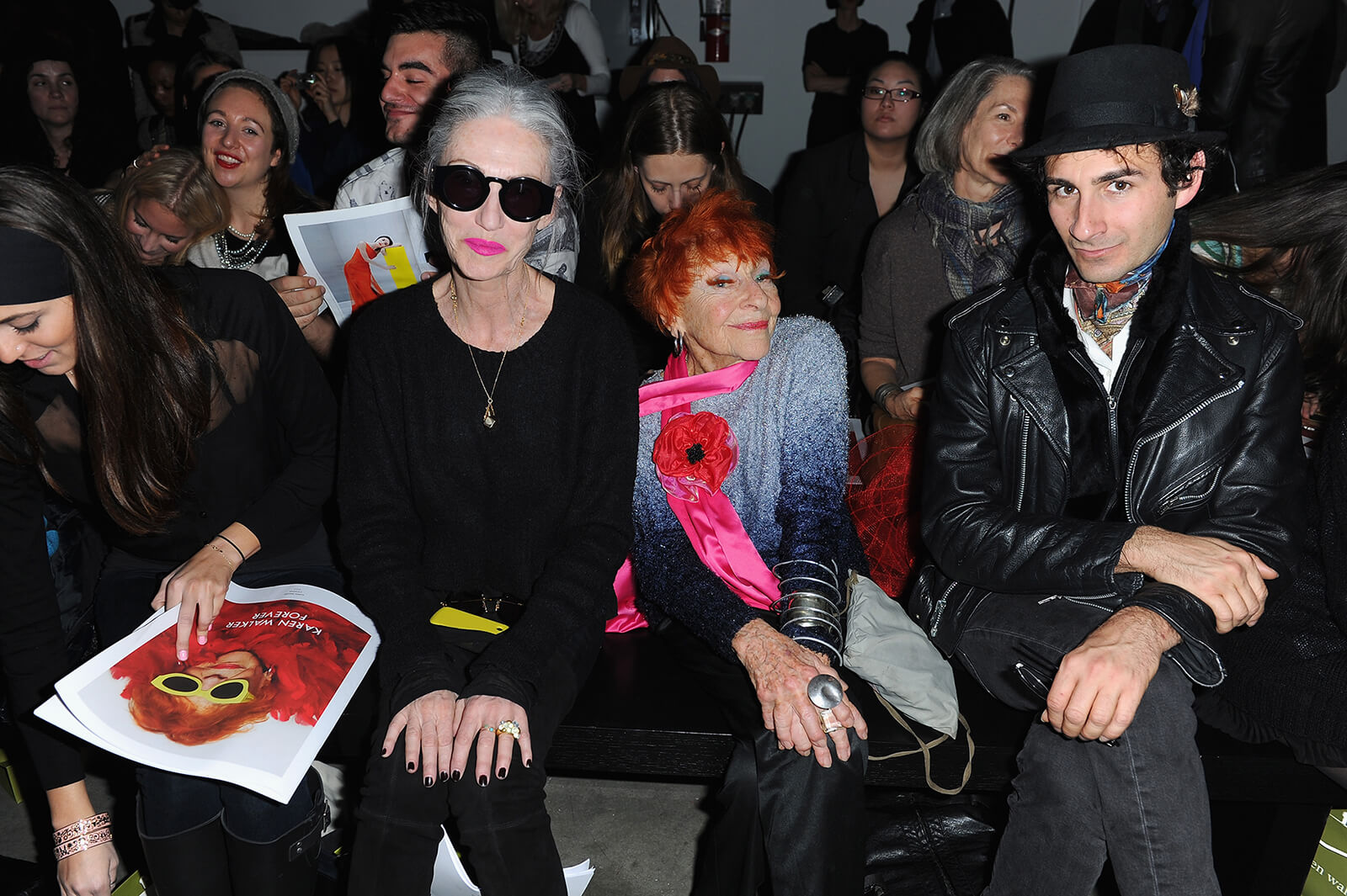 Linda Rodin and Ilona Royce Smithkin and Erik Liberman attends Karen Walker during Fall 2013 Mercedes-Benz Fashion Week at Pier 59 on February 11, 2013 in New York City. Quiana Grent and Linda Rodin attend VH1 and MILK Celebrate New Reality Show THE SHOT Hosted by Photographer RUSSELL JAMES with his Prelude Exhibition "Gorgeous" at Milk Studios Penthouse on October 25, 2007 in New York City. (Guliver Photos/ Getty Images)