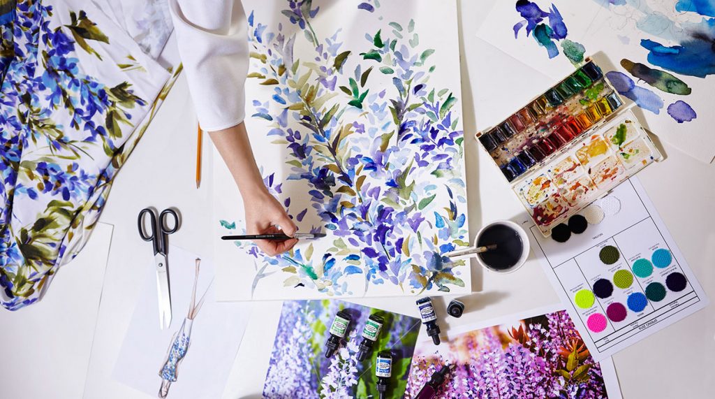 Ivanka Georgieva, patter designer and artist, showcasing some of her work process