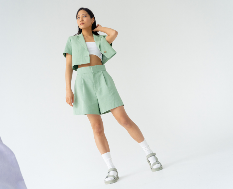 Women's shorts for your body shape | Mint green shorts 