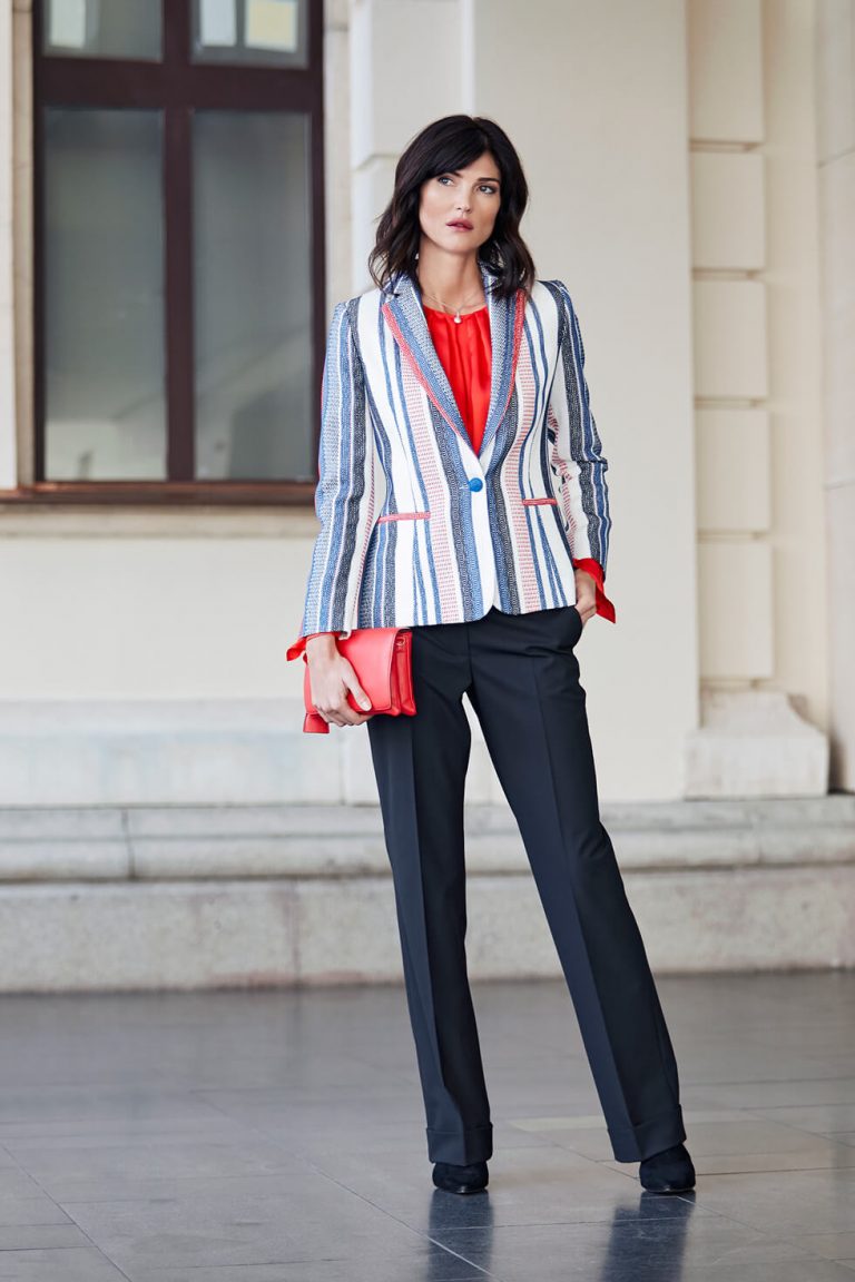 D2line | Striped blazer outfit | Women's cotton clothing