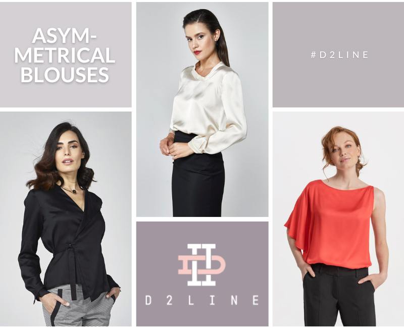 Asymmetrical blouses by d2line