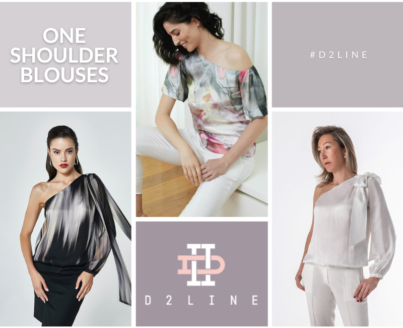 One shoulder going out blouses by d2line