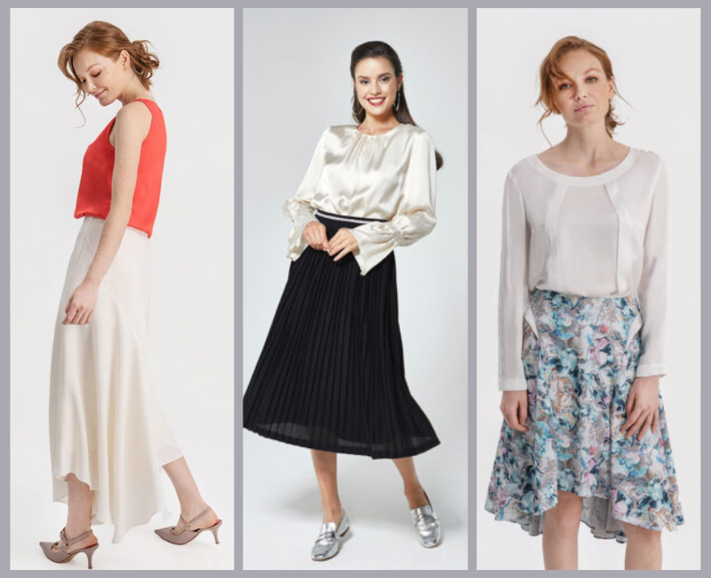 midi skirts design by d2line outfits for women