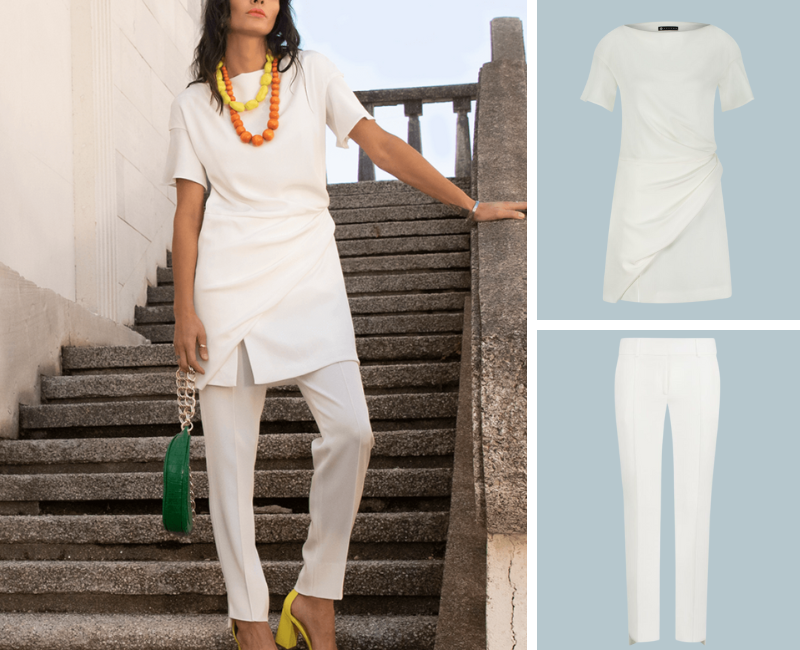 All white look for working women