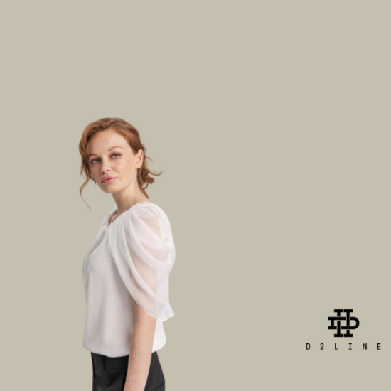 white silk top
