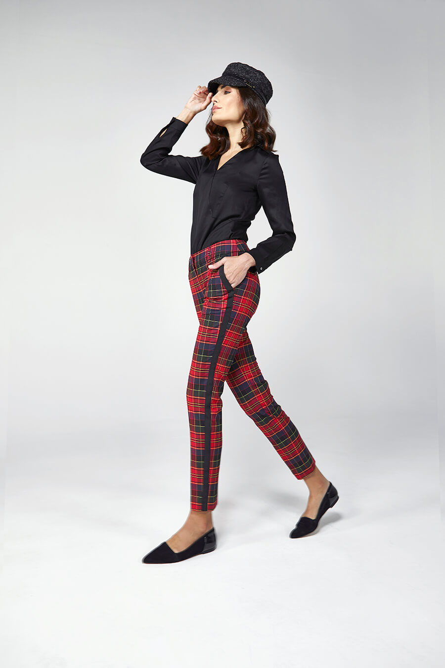 MOTHER  Pants  Jumpsuits  Mother The Insider Plaid Pants With Stripe  Side 32 Never Worn  Poshmark