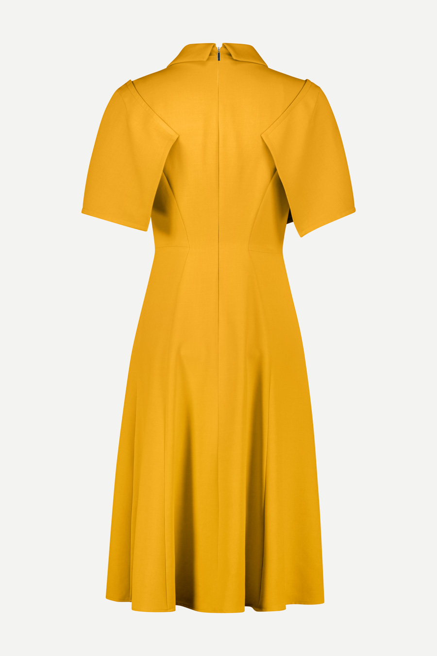 Cape sleeve midi dress in orange - D2LINE